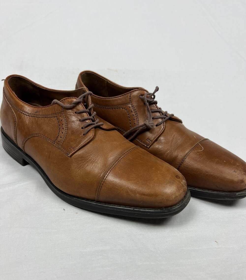Johnston & Murphy Men's Branning XC4 Waterproof Cap-Toe Oxford Tan Leather Shoes